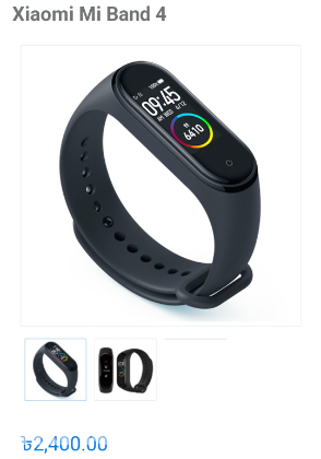 Original Mi Band 4 With Stainless Steel Strap